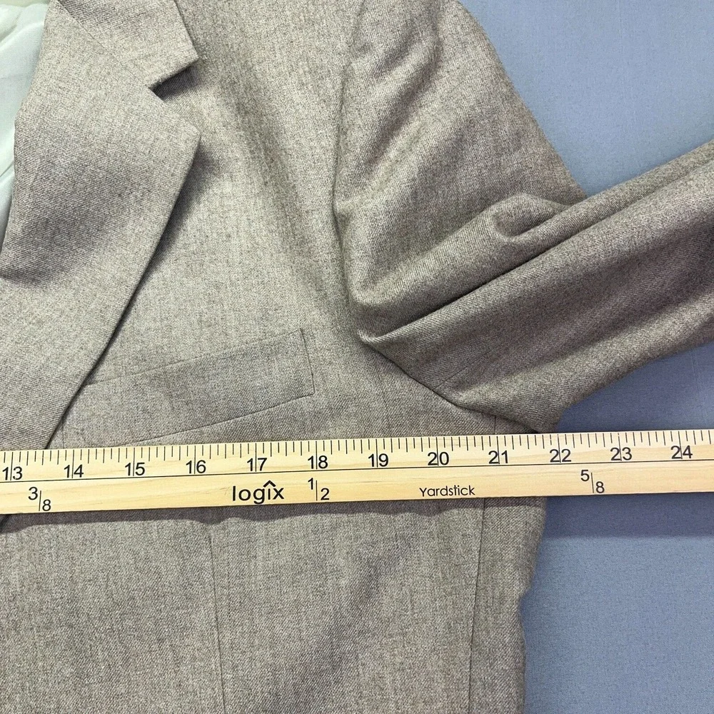 Vintage Bullock's Wool Blazer Union Made in the USA Men's Sz 42 Beige Brown Long